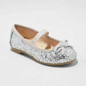 Cat & Jack Cacey Girls Shoes Glitter Ballet Flats